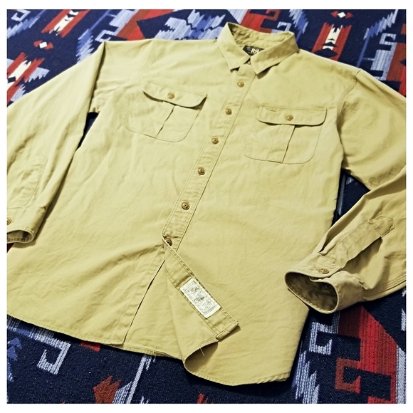 DOUBLE RL RALPH LAUREN RRL CHAINSTITCH EMBROIDERED SHIRT- MEN'S SIZE MEDIUM - Picture 9 of 10